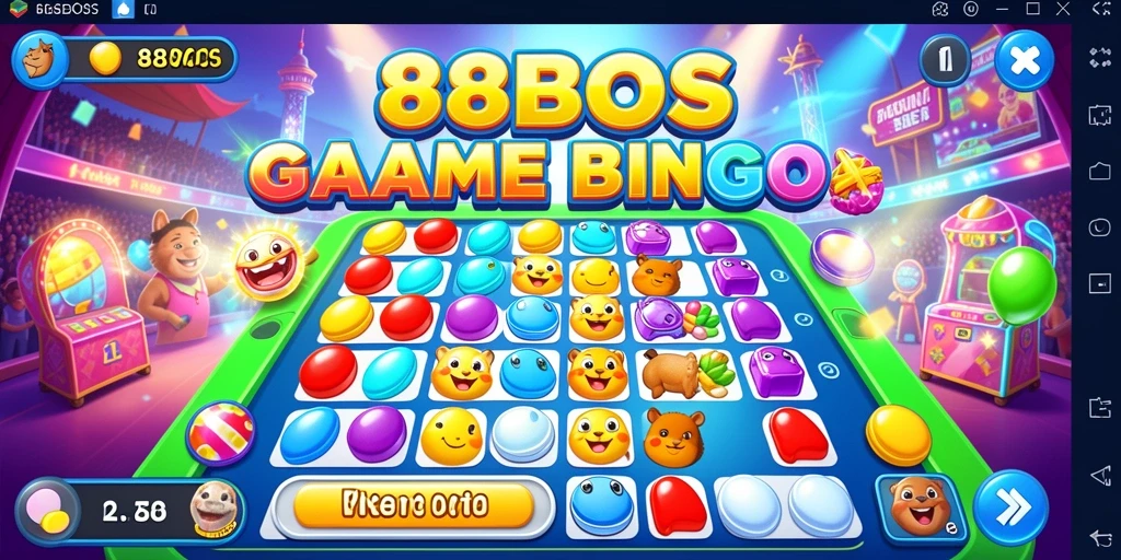 Tampilan gameplay Bingo di 88BOS yang menegangkan dan penuh warna.