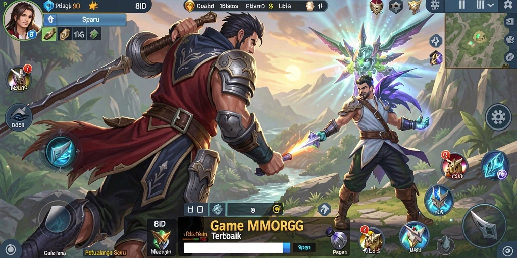 Tampilan gameplay menakjubkan dari 8ID dalam dunia MMORPG.