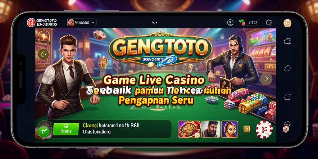 Screenshot gameplay GENGTOTO yang menampilkan suasana Live Casino yang dinamis.