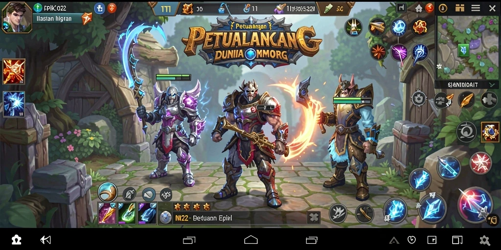 Screenshot petualangan seru dalam gameplay MMORPG IN22.