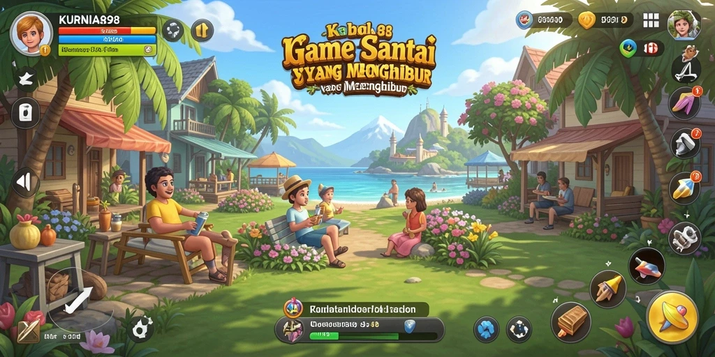 Tampilan gameplay KURNIA898 yang ceria dan menarik.