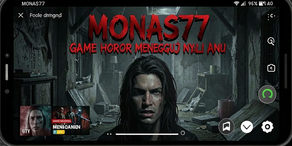 Tampilan gameplay menegangkan di MONAS77 yang membawa suasana horor.