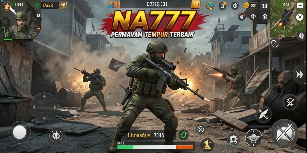 Tampilan gameplay NA777 dengan aksi tembak-menembak yang seru.