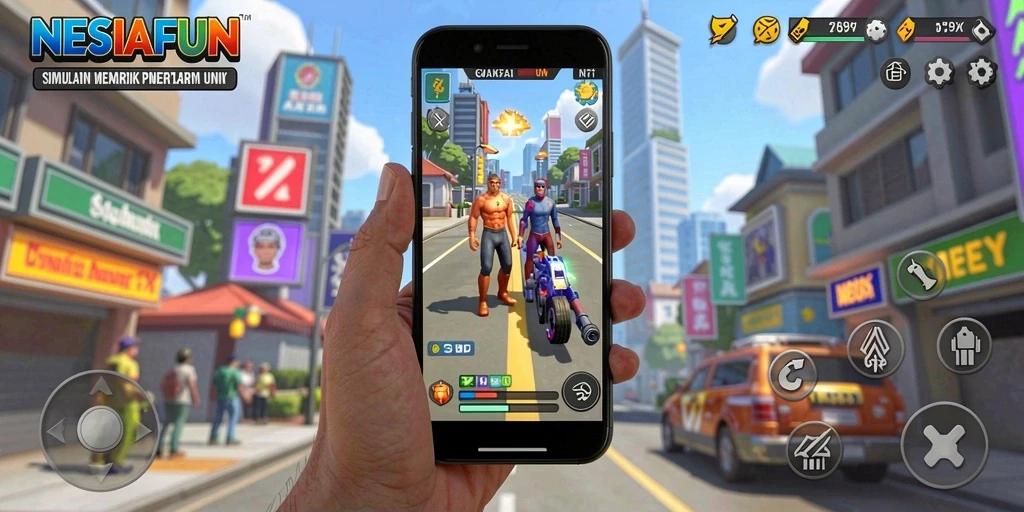 Gameplay NESIAFUN menampilkan grafik dan interaksi yang menakjubkan.