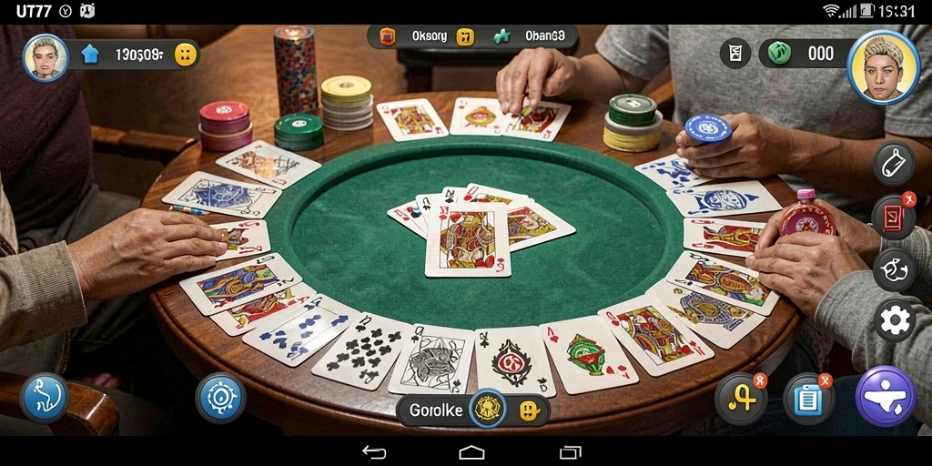 Gameplay seru UT77 dengan kartu Gaple yang menarik.
