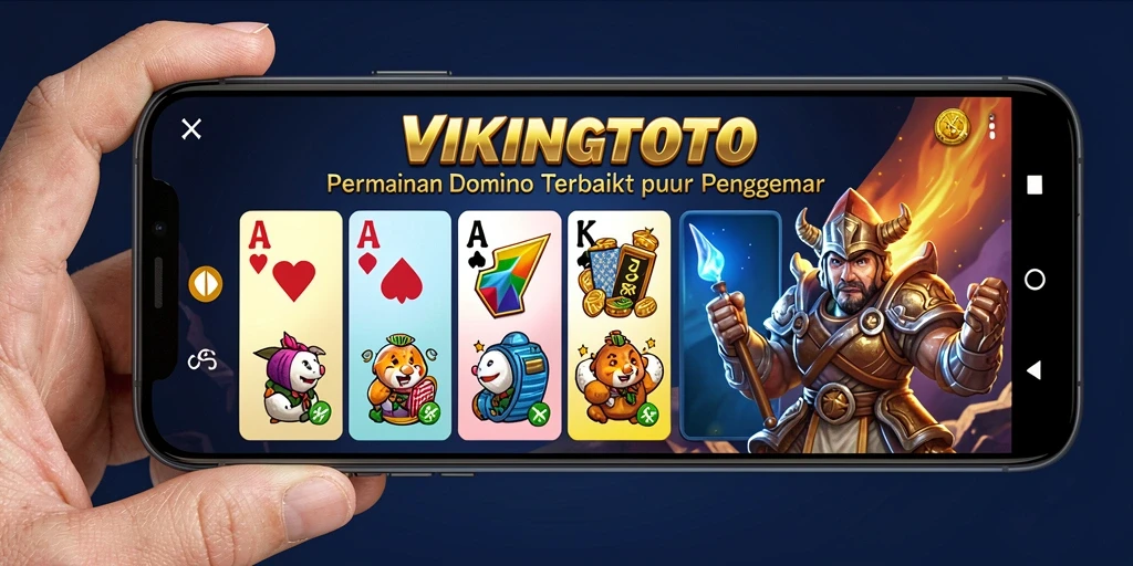 Screenshot VIKINGTOTO menampilkan aksi seru permainan domino.